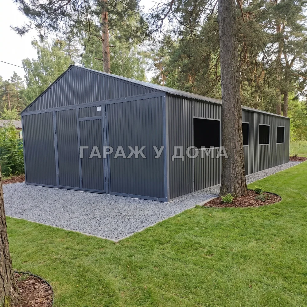 Двускатный гараж 5×6 м, фотография 2