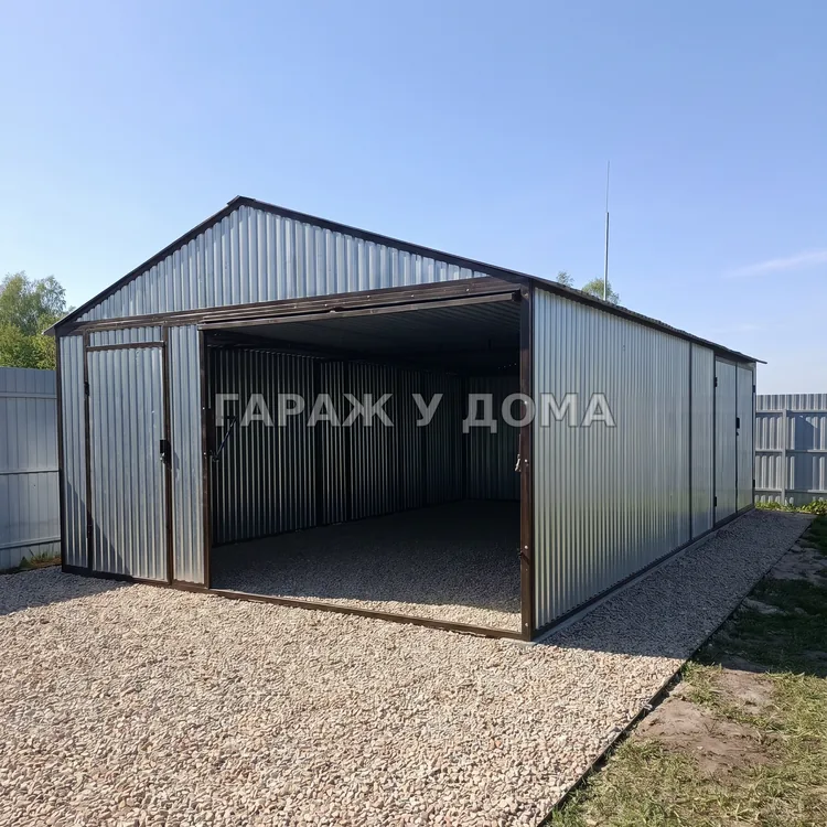 Двускатный гараж 5×6 м, фотография 1
